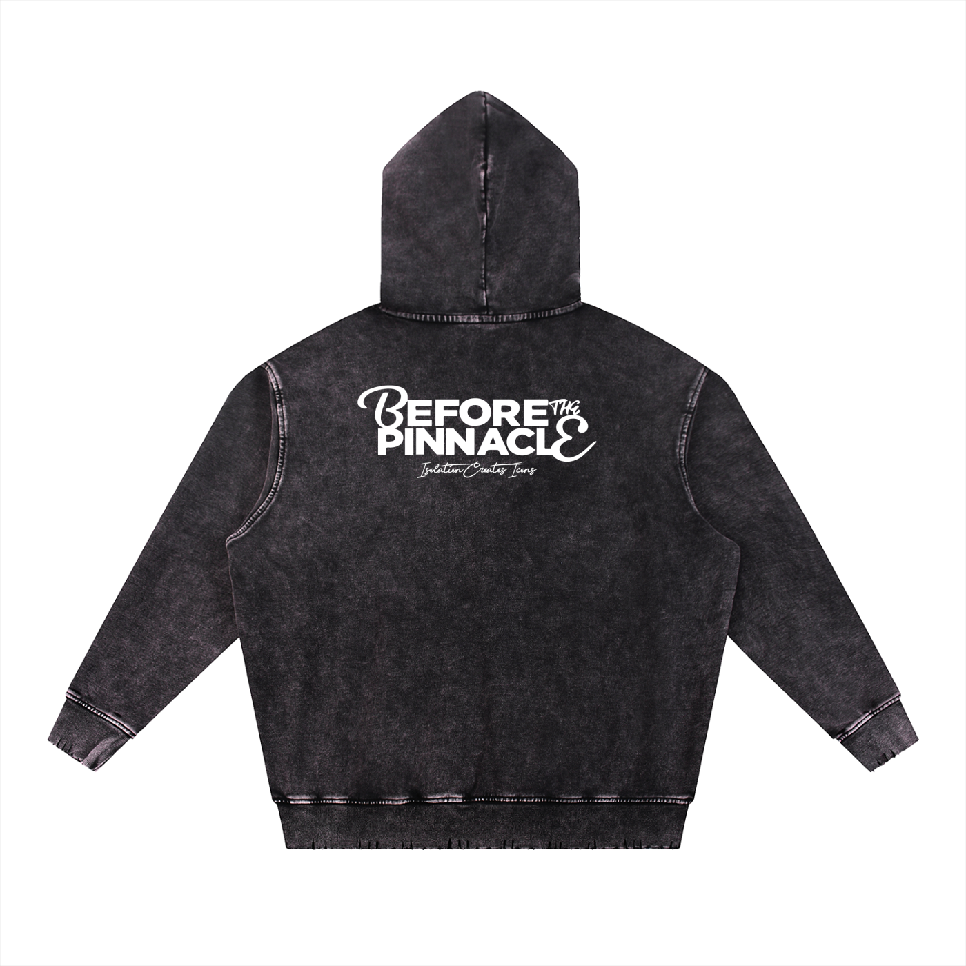 Snow Wash Hand-Frayed Heavyweight  Hoodie