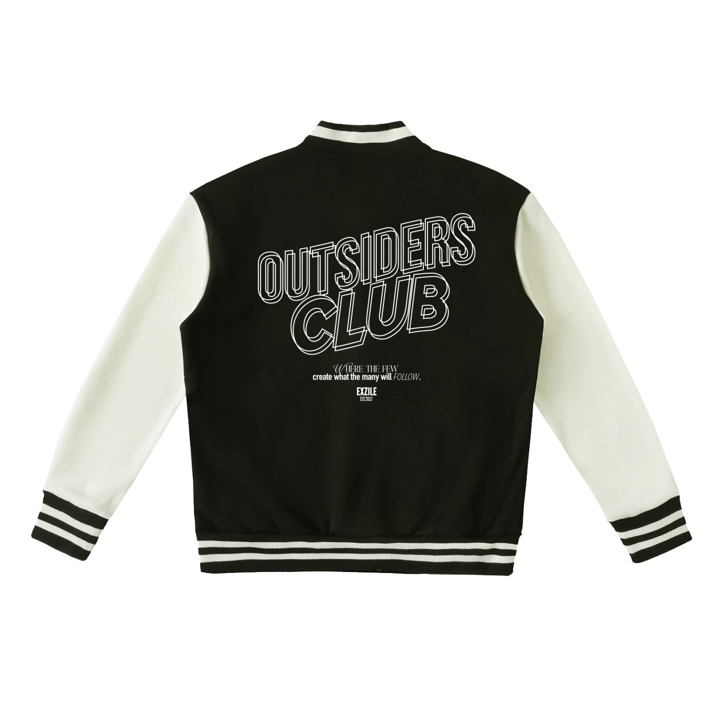 Two-Tone Fleeced Varsity Jacket