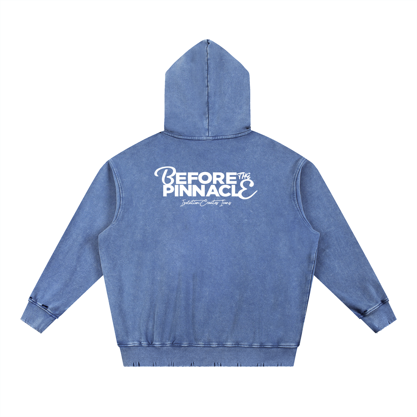 Snow Wash Hand-Frayed Heavyweight  Hoodie