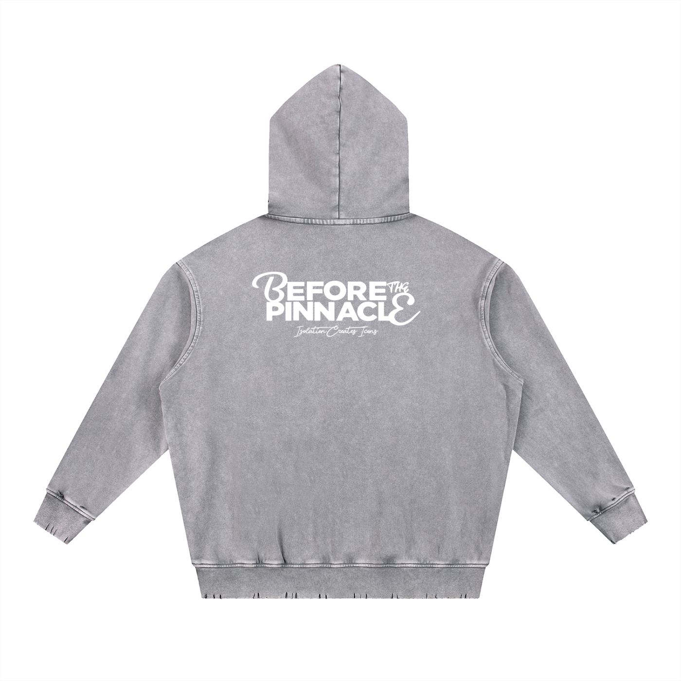 Snow Wash Hand-Frayed Heavyweight  Hoodie