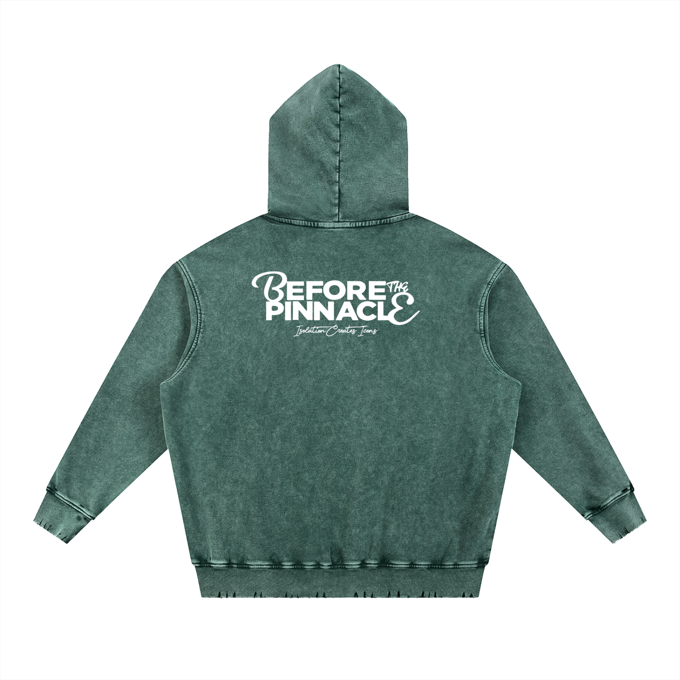 Snow Wash Hand-Frayed Heavyweight  Hoodie